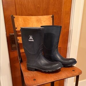 Kids Kamik Black Rain Boots